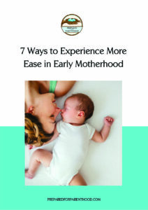 cover for 7 Ways to Experience More Ease in Early Motherhood PDF