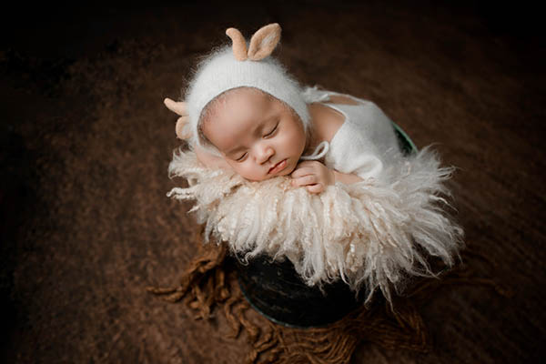 photo of a newborn baby sleeping